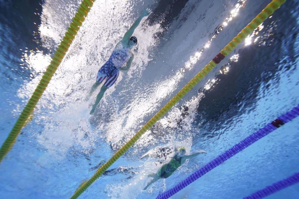 東京奧運女子游泳比賽。（美聯社資料照）