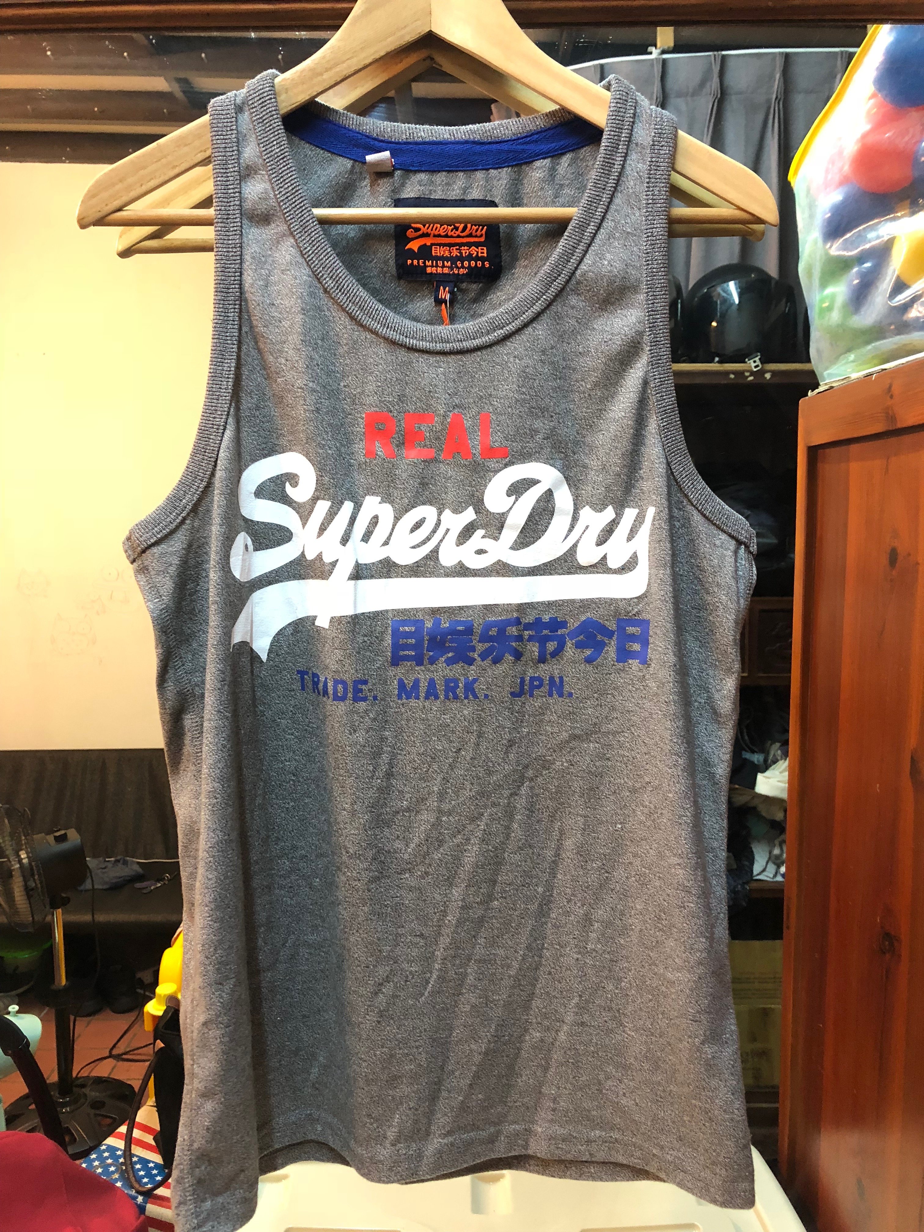 ☆瘋米國衣舖☆ 極度乾燥 Superdry SD 灰色 男生背心 圓領 logo 英國 品牌 夏季 型男必備 保證真品