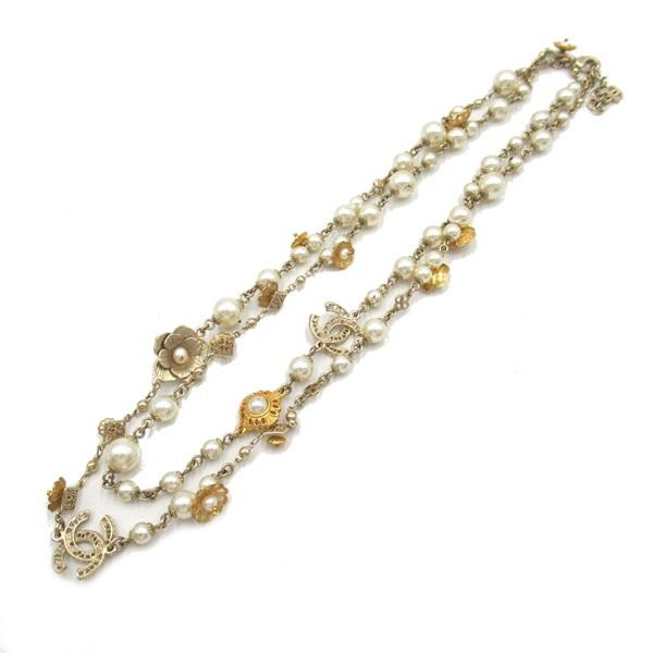 CHANEL 香奈兒 A18C Necklace 長項鏈  裝飾珍珠 日本現貨 包郵包稅 9.5成新【BRAND OFF】