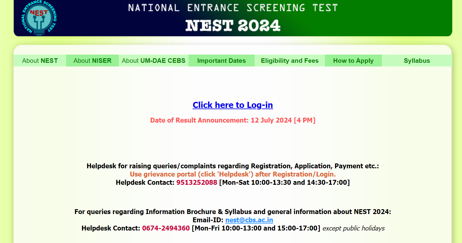 NEST 2024 Result Tomorrow At nestexamin Heres How To Check