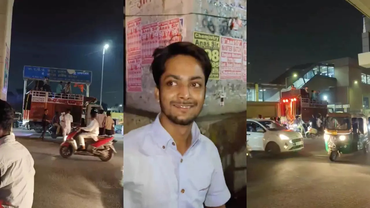 Viral Video Kanwariyas Play Mohammad ke Shahar Mein Qawwali in Northeast Delhi