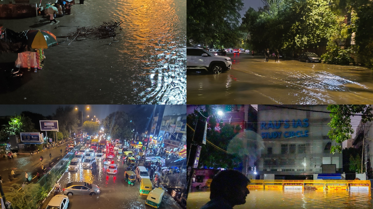 Waterlogging Traffic Chaos Flight Cancellations Heavy Rainfall Wreaks Havoc Across Delhi-NCR