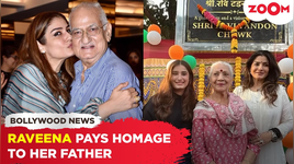 Raveena Tandon unveils Chowk in Juhu dedicated to her Father filmmaker Ravi Tandon