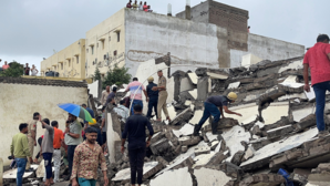 5-Storey Building Collapses In Surat After Heavy Rainfall 15 Injured  VIDEO