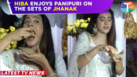 Hiba Nawab enjoys Panipuri Party on the set of Jhanak