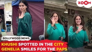 Khushi Kapoor Spotted In The City  Genelia Dsouzas Adorable PapS Greeting