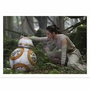 Disney Store Exclusive Blu-ray Combo Pack Lithograph Set (Rey and BB-8)