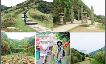 新北瑞芳｜金瓜石一日遊：金瓜石神社、金瓜石地質公園神秘石頭陣！海景步道賞芒花，雨中漫步祈堂老街