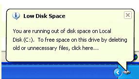 Win XP磁碟空間不足