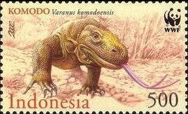 Stamp of Indonesia - 2000 - Colnect 261328 - Komodo Dragon Varanus komodoensis.jpeg