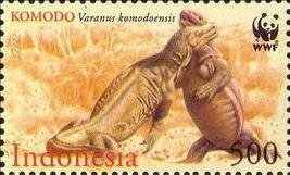 Stamp of Indonesia - 2000 - Colnect 261331 - Komodo Dragon Varanus komodoensis.jpeg