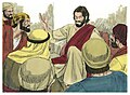 Luke 09:03-4 Jesus sends the 12 to preach/heal