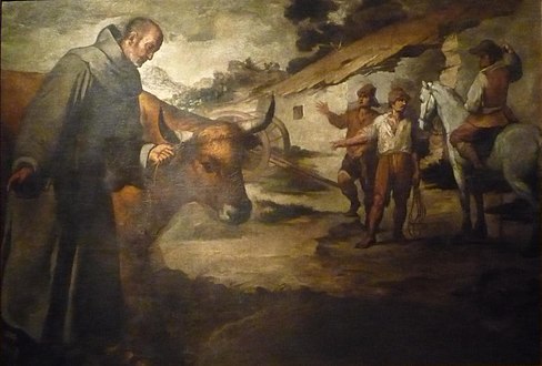 San Francisco Solano y el toro, de Bartolomé Esteban Murillo. 1645.