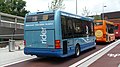 English: Redline Buses (MX58 KYR), an Optare Solo, in Station Way, waiting for the traffic lights to change so it could cross Friarage Road, into Great Western Street/Aylesbury bus station, Aylesbury, Buckinghamshire, on Water Rider Route 6, part of the Aylesbury Rainbow Routes network, supported by Buckinghamshire County Council.