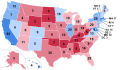 Results by state, shaded according to winning candidate's percentage of the vote