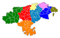 Judicial districts in Cantabria (with municipalities).