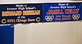 Banners of Atwater High School Alumni Bernard Berrian and Jamill Kelly