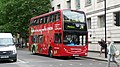 English: London General EH2 (LX58 DDK), an Alexander Dennis Enviro400H, in Gower Street, London, on route 24. This is a hybrid vehicle.