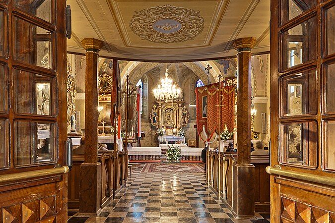 Interior of a Roman Catholic church in Korzkiew in the Małopolska (Lesser Poland) province. Author: Piotrekwas.