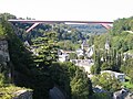 Alzette valley, bridge to Kirchberg.