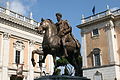 Replica of Marcus Aurelius statue on Piazza del Campidoglio, Rome