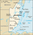 Map of Belize from the CIA World Factbook, 2004
