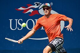 2017 US Open Tennis - Qualifying Rounds - Peter Polansky (CAN) (20) def. Blaz Rola (SLO) (36903728472).jpg