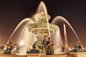 5: A Fontaine des Fleuves szökőkút a Concorde téren (Párizsban, Franciaország) Szerző: Pierre-Louis FERRER