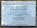 Max Schmeling und Anny Ondra, Brixplatz 9, Westend