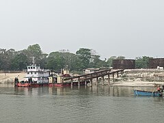 Dhubri-Phulbari Bridge piers before placement.jpg