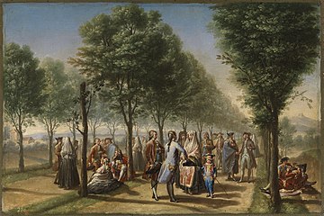 El paseo de las Delicias, de Ramón Bayeu. Siglo XVIII.