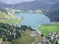 The lake of davos by air
