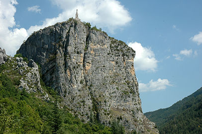 rock and Chapelle Notre-Dame-du-Roc de Castellane,