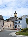 Hofer Straße mit Stadtpfarrkirche