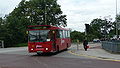English: Redline Buses (K576 NHC), a Dennis Dart/Alexander Dash, turning into Great Western Street/Aylesbury bus station from Friarage Road, Aylesbury, Buckinghamshire, on route 38.