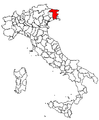 Province position in Italy