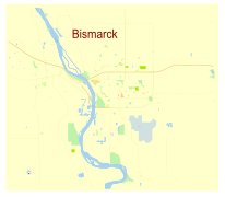 Bismarck North Dakota US street map.svg