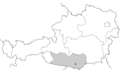 Location of Klagenfurt in Austria