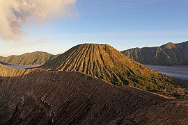 Mount Batok and the edge of the Bromo volcanic cone, 20220820 0548 9431.jpg