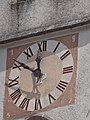 English: Clock at the tower of the church in Schweinsteg, South Tyrol