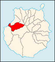 Artenara localization map