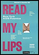 Advertisement for New York AIDS Polemics by Tramway Colour lithograph 1992.jpg