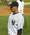 Héctor Noesí at Yankee Stadium in 2011.
