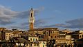 Siena - View with Campanile or Torre del Mangia of the Palazzo Pubblico