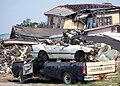 Damaged cars after Hurricane Katrina