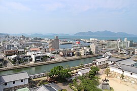 View of Imabari from castle keep tower 20170610-2.jpg