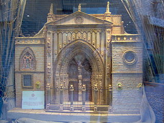 The cathedral, made of marzipan from Toledo.