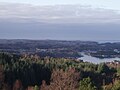 Utsyn mot Fitjarøyane frå Storhaugen