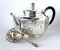 silver Japanese teapot