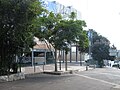 view down to the Haifa Auditorium building and the mall underneath